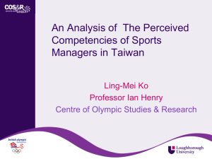 An Analysis of  The Perceived Competencies of Sports Managers in Taiwan