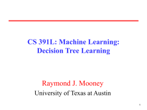 CS 391L: Machine Learning: Decision Tree Learning Raymond J. Mooney