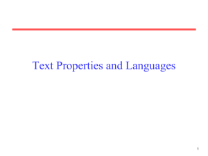 Text Properties and Languages 1