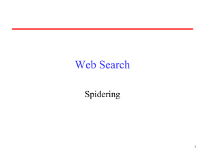 Web Search Spidering 1