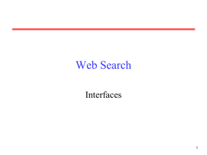 Web Search Interfaces 1