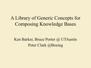 A Library of Generic Concepts for Composing Knowledge Bases Peter Clark @Boeing