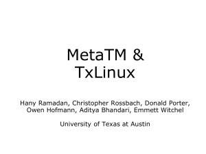 MetaTM &amp; TxLinux