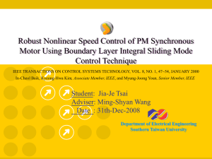 Robust Nonlinear Speed Control of PM Synchronous Control Technique