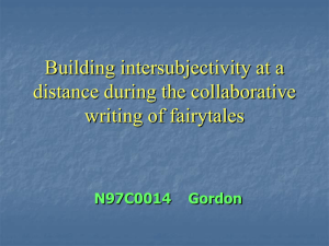 Building intersubjectivity at a distance during the collaborative writing of fairytales