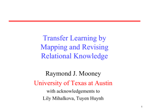 Transfer Learning by Mapping and Revising Relational Knowledge Raymond J. Mooney