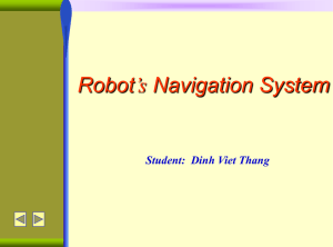 ’s Navigation System Robot Student:  Dinh Viet Thang