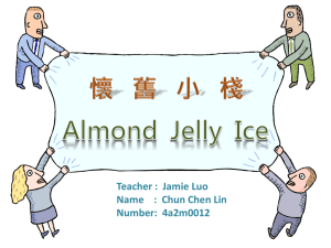 Teacher :  Jamie Luo Number:  4a2m0012