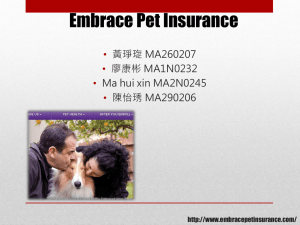 Embrace Pet Insurance • 黃琤琁 MA260207 廖康彬 MA1N0232