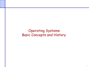 Operating Systems: Basic Concepts and History 1