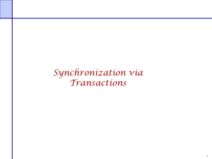 Synchronization via Transactions 1