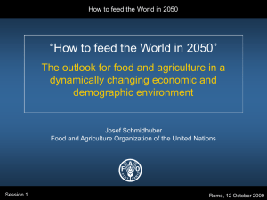 “How to feed the World in 2050” dynamically changing economic and