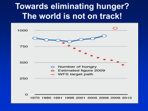 Towards eliminating hunger? The world is not on track!