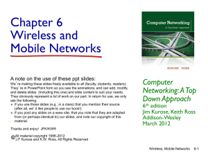 Chapter 6 Wireless and Mobile Networks Computer