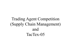Trading Agent Competition (Supply Chain Management) and TacTex-05