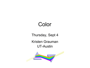 Color Thursday, Sept 4 Kristen Grauman UT-Austin