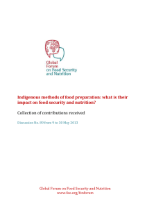 Indigenous methods of food preparation: what is their