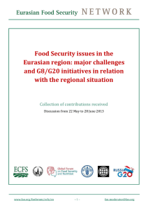 Food Security issues in the Eurasian region: major challenges