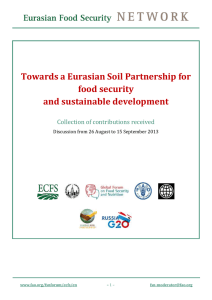 Towards a Eurasian Soil Partnership for food security and sustainable development