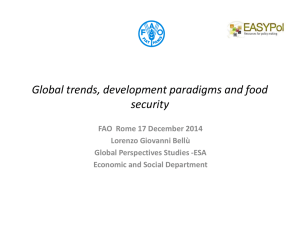 Global trends, development paradigms and food security