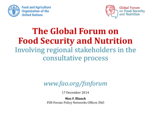 The Global Forum on Food Security and Nutrition consultative process