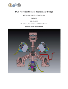 LGS Wavefront Sensor Preliminary Design  KECK ADAPTIVE OPTICS NOTE 692 Version 2.0