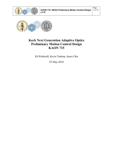Keck Next Generation Adaptive Optics Preliminary Motion Control Design KAON 715
