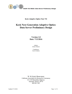 Keck Next Generation Adaptive Optics: Data Server Preliminary Design  Version 1.0