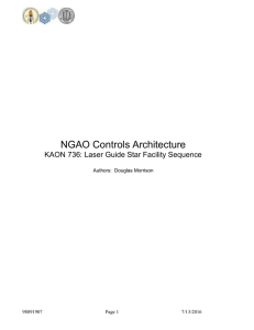 NGAO Controls Architecture KAON 736: Laser Guide Star Facility Sequence