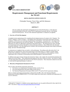 Requirements Management and Functional Requirements for NGAO