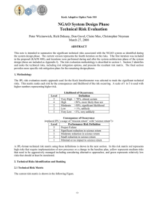 NGAO System Design Phase Technical Risk Evaluation March 27, 2008