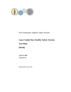 Laser Guide Star Facility Safety System Test Plan (Draft)