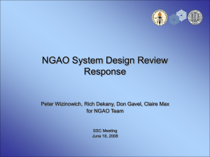 NGAO System Design Review Response for NGAO Team