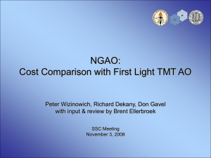 NGAO: Cost Comparison with First Light TMT AO