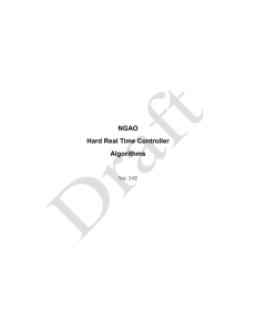 NGAO Hard Real Time Controller Algorithms