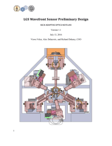 LGS Wavefront Sensor Preliminary Design
