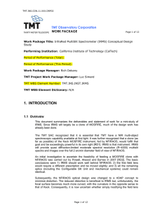 TMT Observatory Corporation WORK PACKAGE