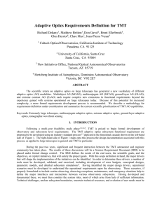 Adaptive Optics Requirements Definition for TMT