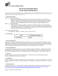NGAO System Design Phase: Work Scope Planning Sheet