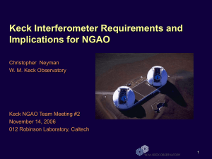 Keck Interferometer Requirements and Implications for NGAO