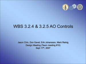 WBS 3.2.4 &amp; 3.2.5 AO Controls Design Meeting (Team meeting #10)