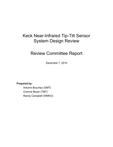 Keck Near-Infrared Tip-Tilt Sensor System Design Review  Review Committee Report