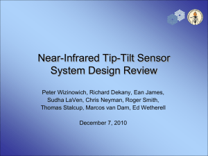 Near-Infrared Tip-Tilt Sensor System Design Review