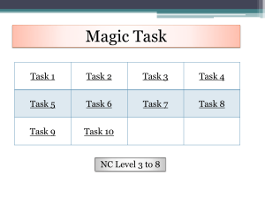 Magic Task Task 1 Task 2 Task 3