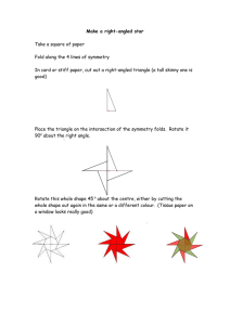 Make a right-angled star  Take a square of paper