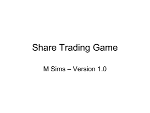Share Trading Game – Version 1.0 M Sims