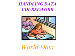 World Data HANDLING DATA COURSEWORK