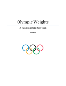 Olympic Weights A Handling Data Rich Task  Adam Briggs