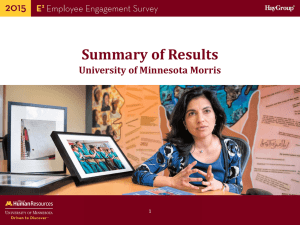 Summary of Results University of Minnesota Morris Human 1