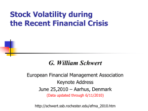 Stock Volatility during the Recent Financial Crisis G. William Schwert